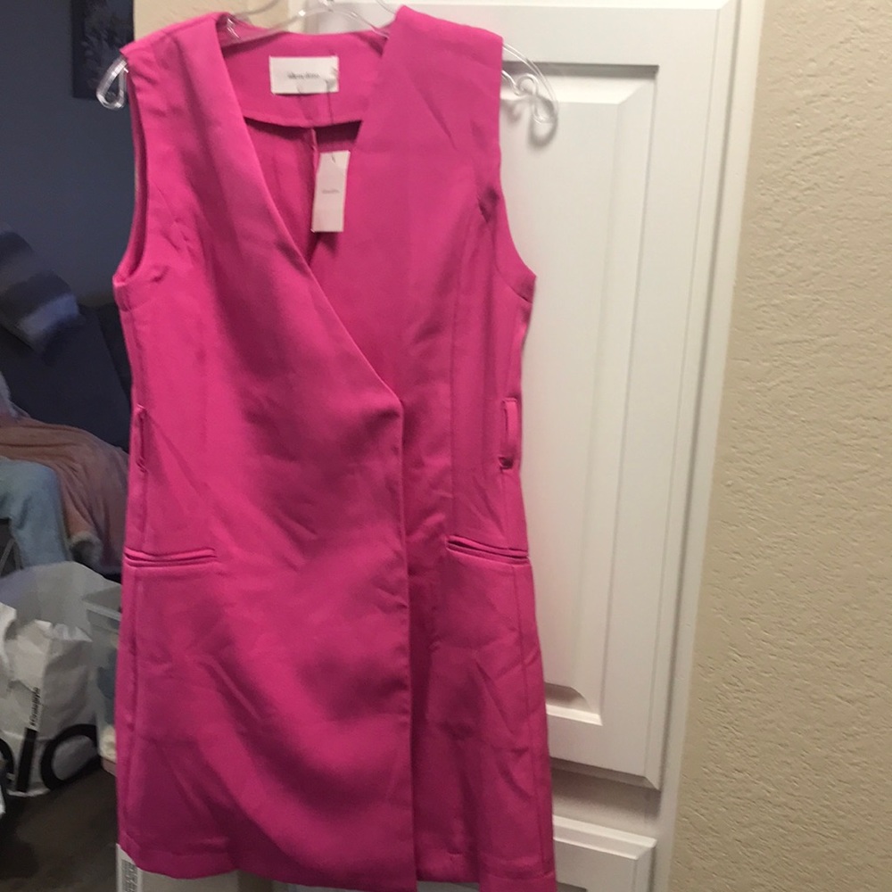 Idem Ditto raspberry rose pink tuxedo style dress